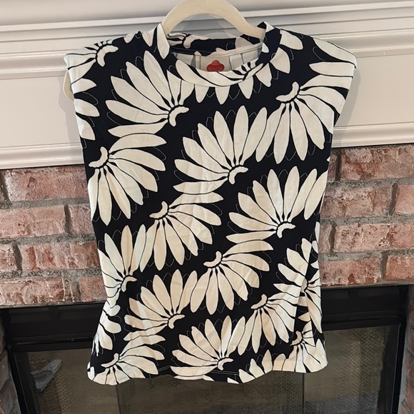 FARM Rio Black and White sleeveless top XS - Picture 2 of 7